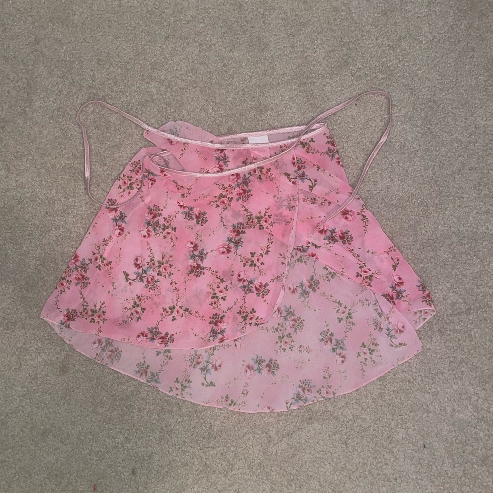 Women’s pink floral ballet skirt, AS